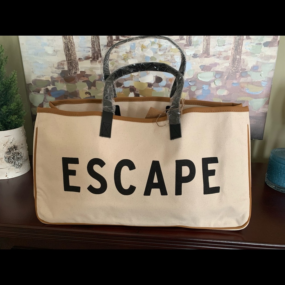 Escape Leather Trimmed Tote